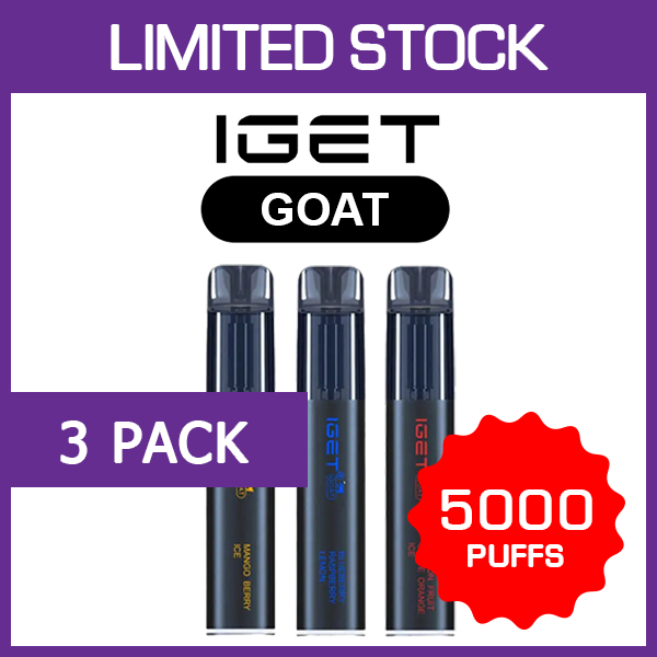 IGET GOAT – 5000 PUFFS – 3 PACK