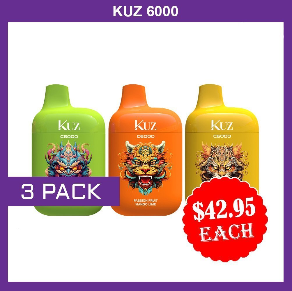 KUZ – 6000 PUFFS – 3 PACK